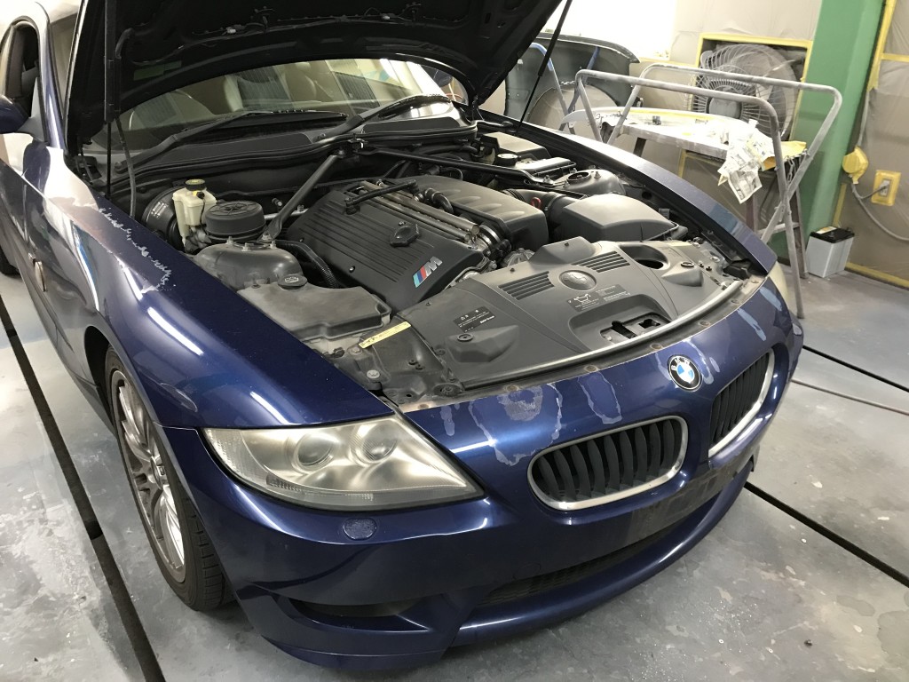 BMW　Z４　①　②　③の板金塗装修理　　豊田市　　板金塗装
